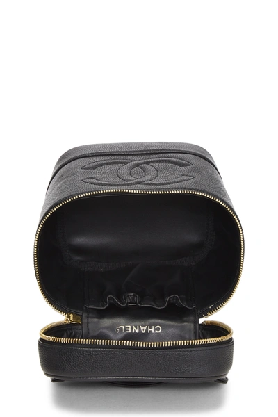 Pre-owned Chanel Black Caviar Timeless Vanity