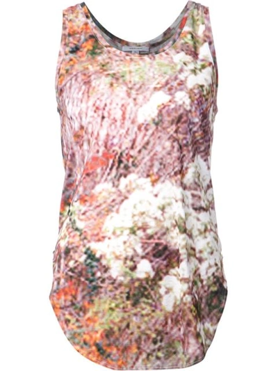 Carven Abstract Print Tank In Pink