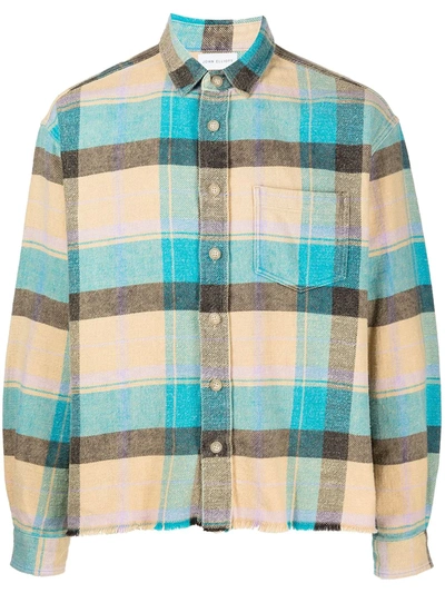 John Elliott Hemi Point Sur Check Oversize Cotton Button-up Shirt In Multicolour