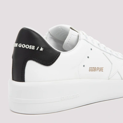 Shop Golden Goose Pure Star Leather Sneakers Shoes In White