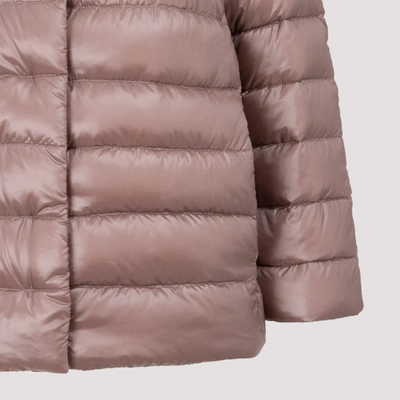 Herno Sofia Quilted Down Jacket In Pink &amp; Purple