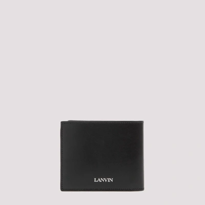 Shop Lanvin Leather Bifold Wallet Smallleathergoods In Black