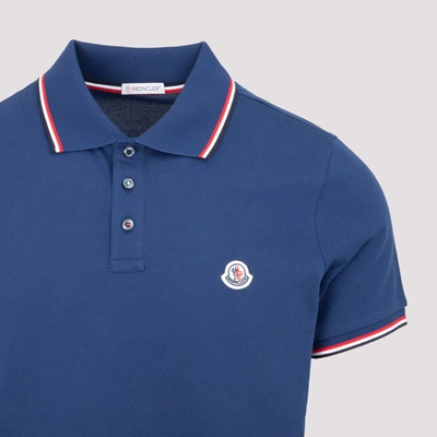 Shop Moncler Classic Polo T-shirt In Blue