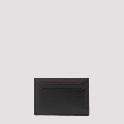 Shop Lanvin Card Holder With Logo Smallleathergoods In Black