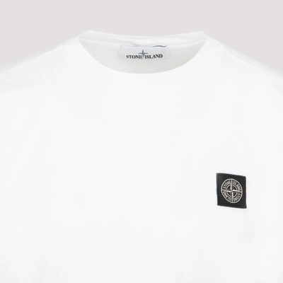 Shop Stone Island Cotton T-shirt Tshirt In White