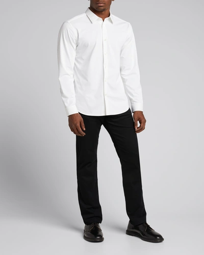 Shop Theory Men's Sylvain Shirt In Structure Knit In Eclipse