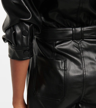 Shop Jonathan Simkhai Kayley Faux Leather Jumpsuit In Black