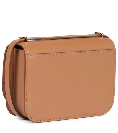 Shop Loewe Goya Small Leather Shoulder Bag In Brown