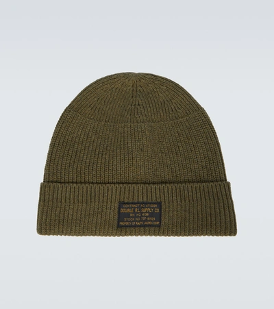 Shop Rrl Knitted Stretch-cotton Watch Cap In Green