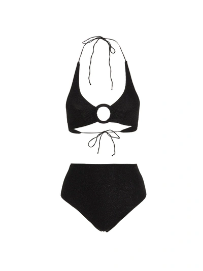 Shop Oseree Oséree Lumiere Bikini Set In Black