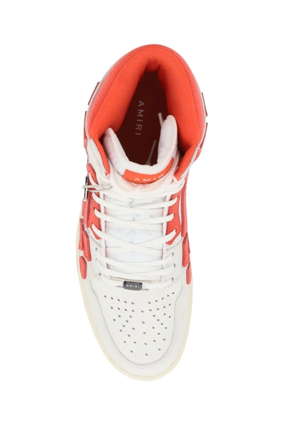 Shop Amiri Skel Hi-top Leather Sneakers In Mixed Colours