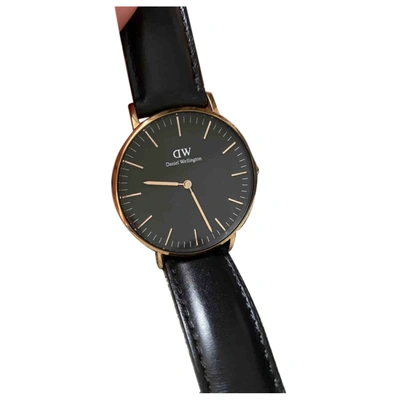 Pre-owned Daniel Wellington Watch In Black