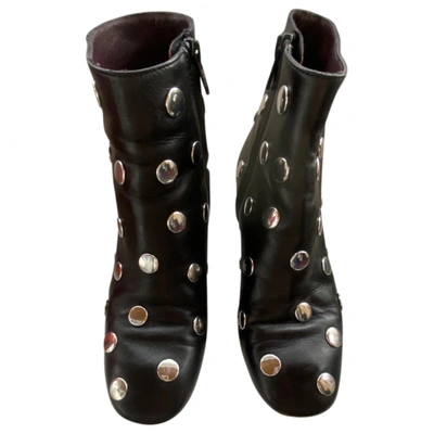 Pre-owned Bimba Y Lola Leather Boots In Black