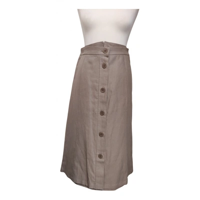 Pre-owned Max Mara Mid-length Skirt In Khaki