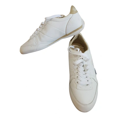 Pre-owned Kappa Leather Trainers In Beige