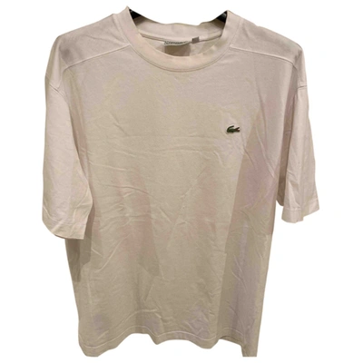 Pre-owned Lacoste White Cotton T-shirt