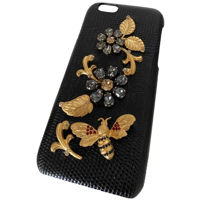 Pre-owned Dolce & Gabbana Iphone Case In Black