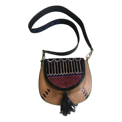 Pre-owned Meher Kakalia Leather Crossbody Bag In Multicolour