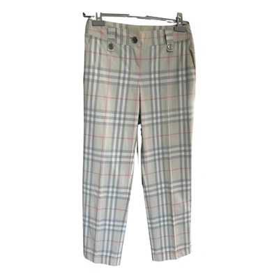 Pre-owned Burberry Carot Pants In Beige