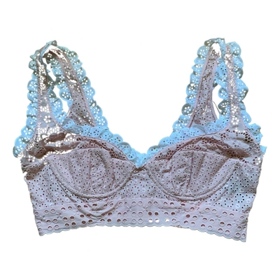 Pre-owned Louis Vuitton Lace Bra In Pink