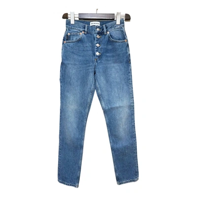 Pre-owned Balenciaga Straight Jeans In Blue
