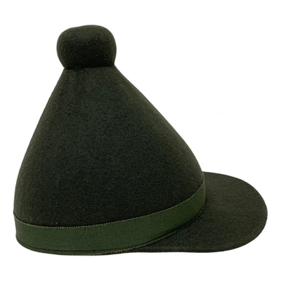 Pre-owned Henrik Vibskov Wool Hat In Green