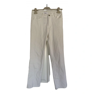Pre-owned Barbara Casasola Straight Jeans In White | ModeSens