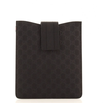 Pre-owned Gucci Leather Accessories In Black