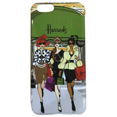 Pre-owned Harrods Cloth Iphone Case In Multicolour