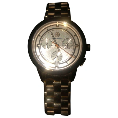 Pre-owned Tory Burch Watch In Gold