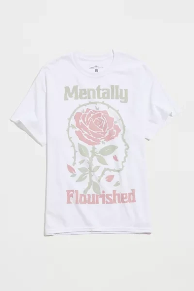 Shop Urban Outfitters Mentally Flourished Tee In White
