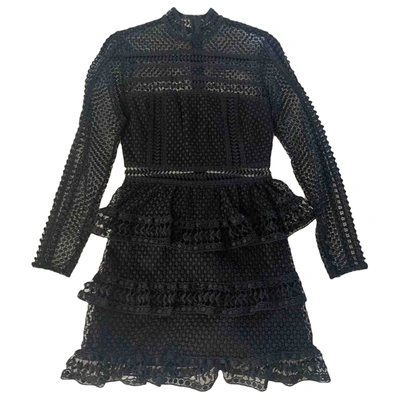 SELF-PORTRAIT Pre-owned Mini Dress In Black