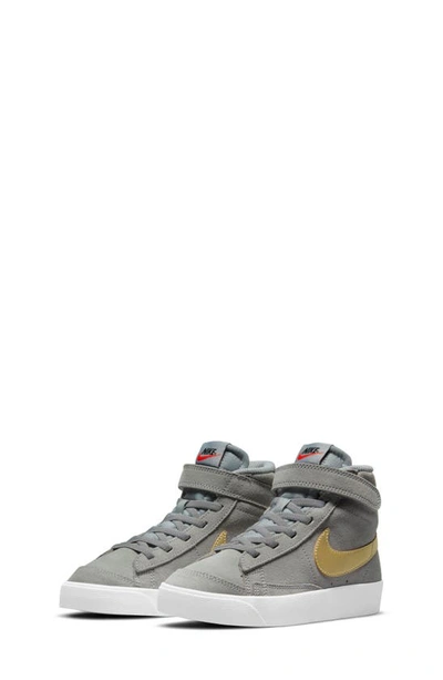 Shop Nike Blazer Mid '77 Suede Sneaker In Grey/ White/ White/ Gold