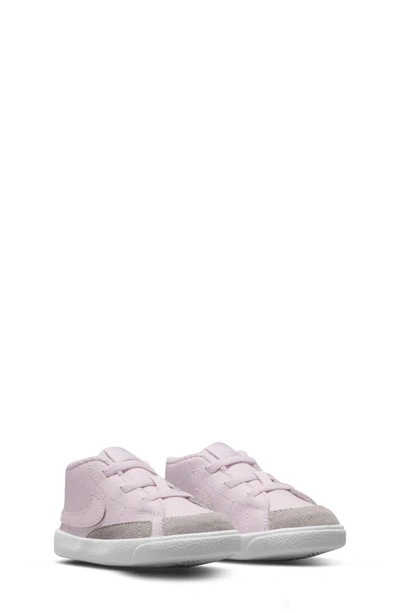 Shop Nike Blazer Mid Crib Shoe In Violet/ White/ White/ Violet
