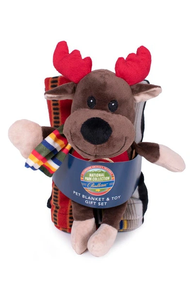 Shop Pendleton National Park Pet Blanket & Toy Set In Acadia Moose