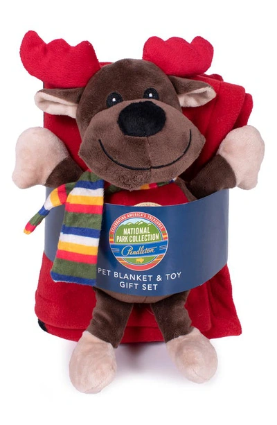 Shop Pendleton National Park Pet Blanket & Toy Set In Mt Rainier Moose