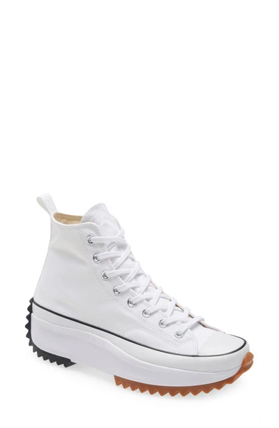 Shop Converse Run Star Hike Hi Sneaker In White/ Black/ Gum