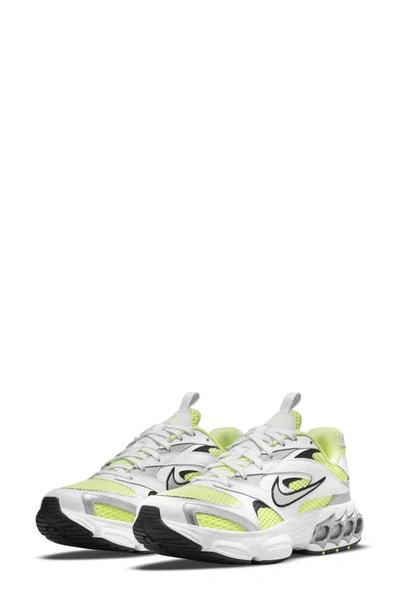 Shop Nike Air Zoom Fire Running Shoe In White/ Metallic Silver/ Lemon
