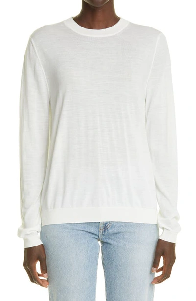 Shop Partow Greta Virgin Wool Sweater In Ivory