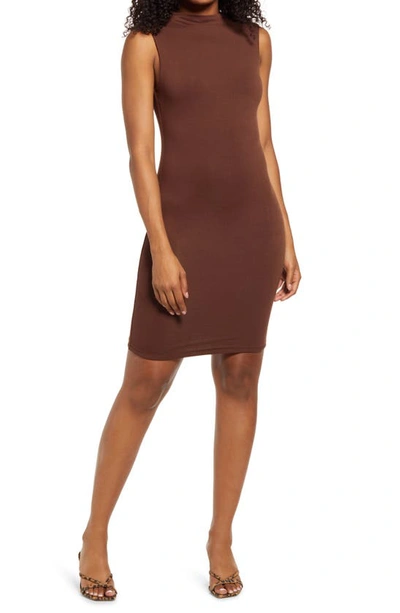 Naked Wardrobe Tank Minidress In Chocolate