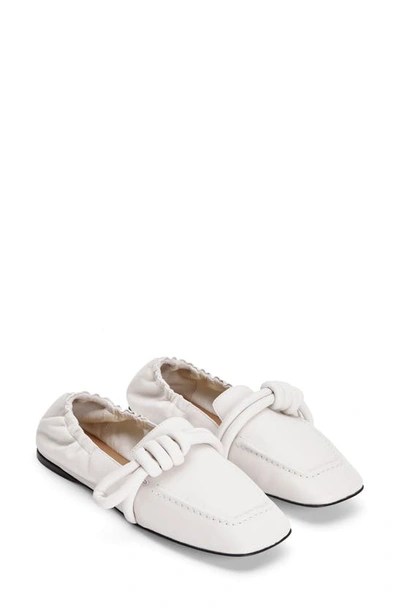 Shop Loewe Flamenco Knot Loafer In White