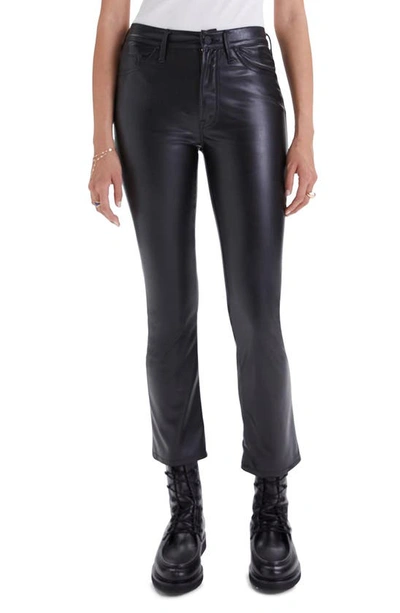 Shop Mother The Inside Faux Leather Ankle Pants In Wax On Wax Off
