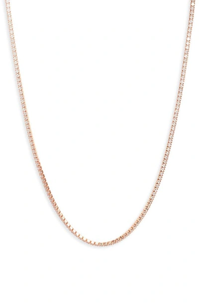 Shop Shymi Celine Tennis Choker Necklace In Rose/ White