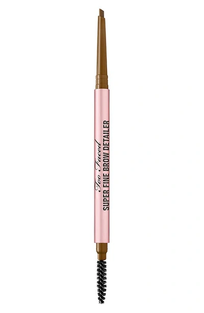 Shop Too Faced Superfine Brow Detailer Pencil In Medium Brown