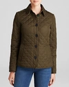 Burberry Green Diamond Quilted Ashurst Jacket In Dark Olive