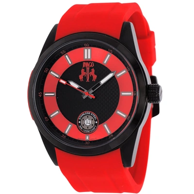 Shop Jivago Rush Red And Black Dial Red Rubber Strap Mens Sports Watch Jv7133 In Black,red