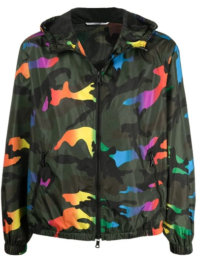 Shop Valentino Camouflage-print Jacket In Multicolor