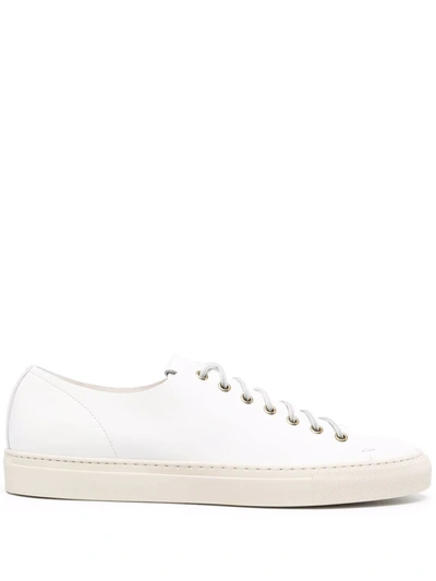 Shop Buttero Flat Lace-up Sneakers In White