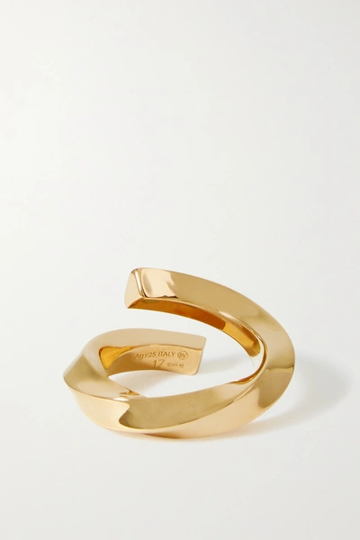 Shop Bottega Veneta Gold-plated Ring