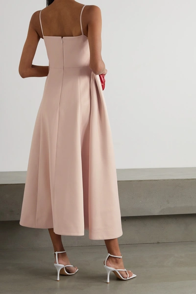 Shop Huishan Zhang Malvina Duchesse Midi Dress In Pink